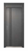 Elegant Charcoal Gray Steel Smart Security Door | F-802
