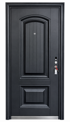 Elegant Classic Black Steel Security Door | F-619