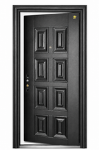 Elegant Black Steel Security Door | F-508